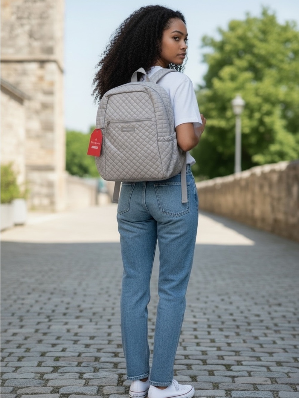 Vera Bradley Backpack, Denim Gray